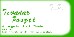 tivadar posztl business card